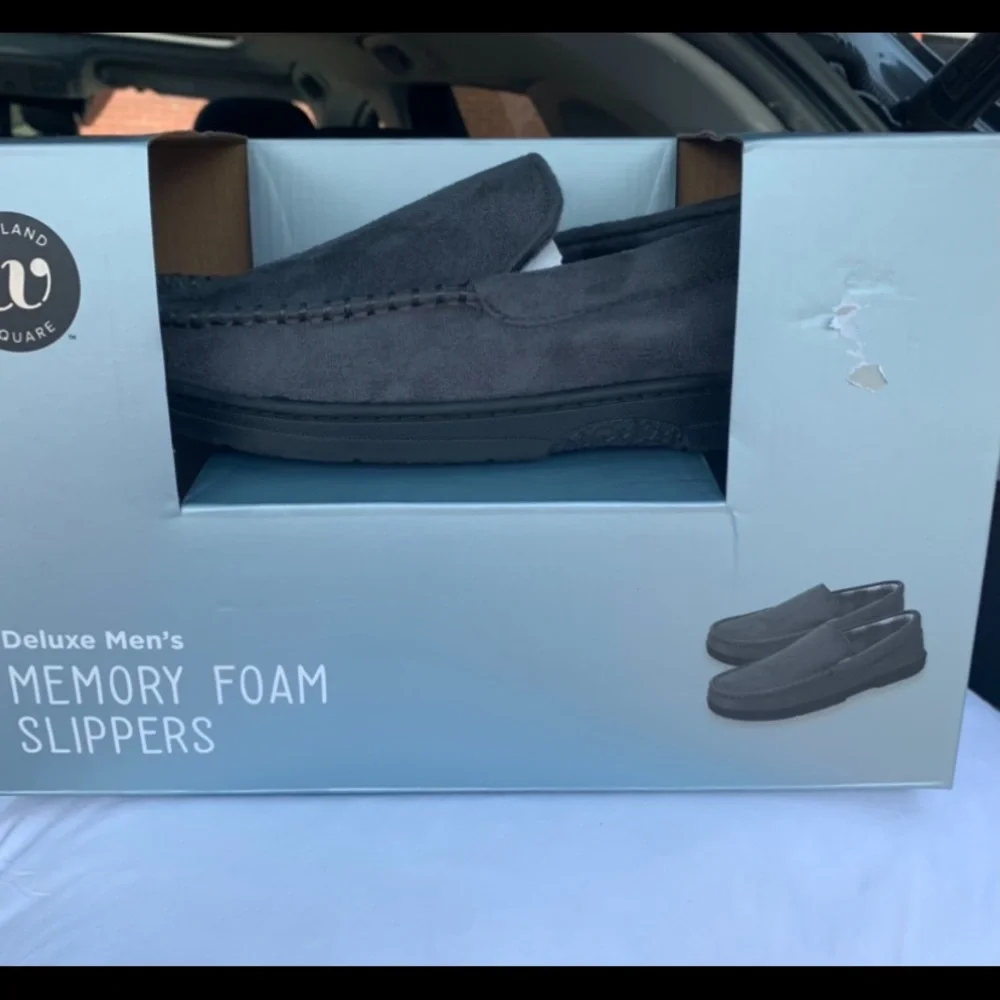 NWT Memory Foam Slippers men from Wayland Square Sz Small. Have 3 gray pairs